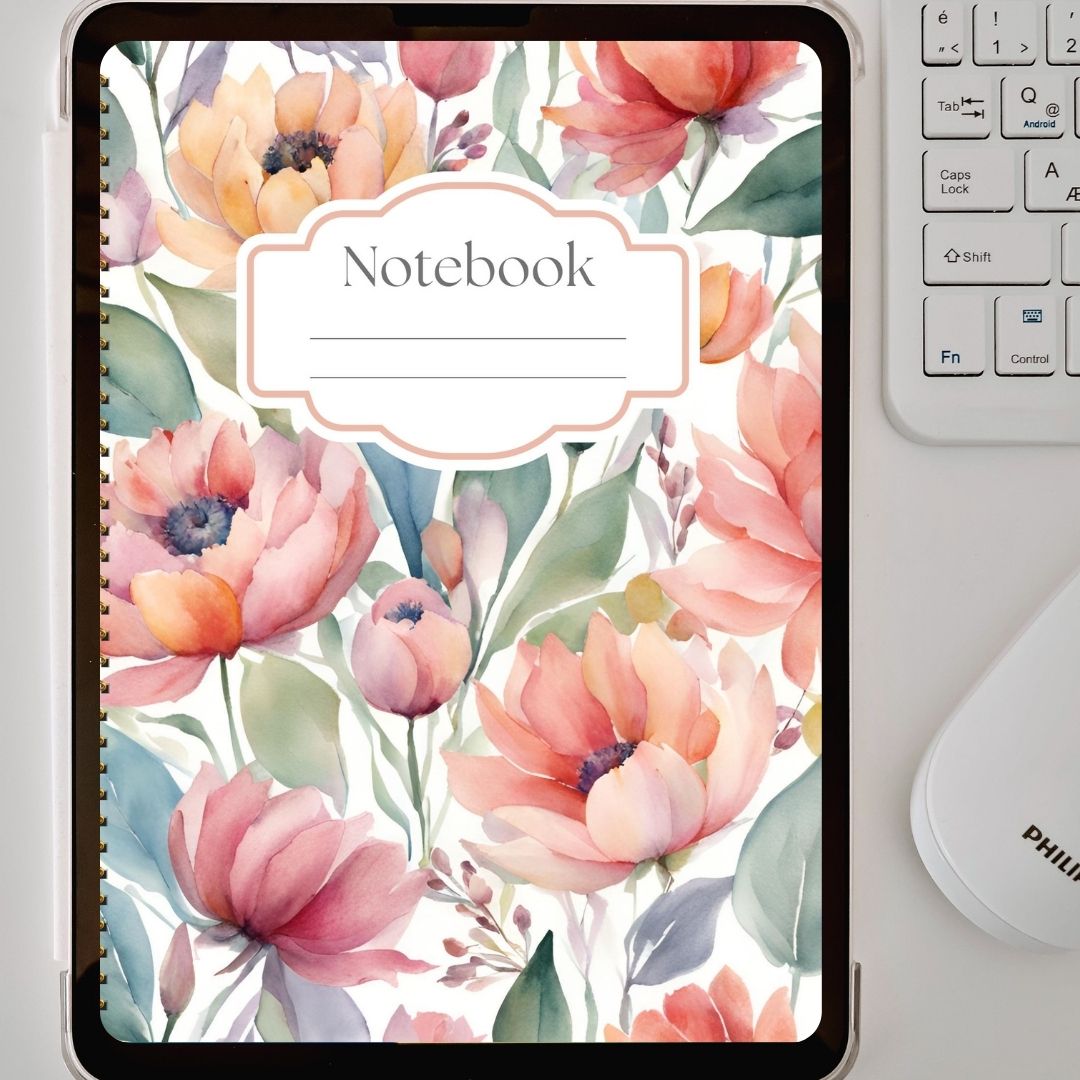 Floral Aesthetic Digital Study & Journal Notebook
