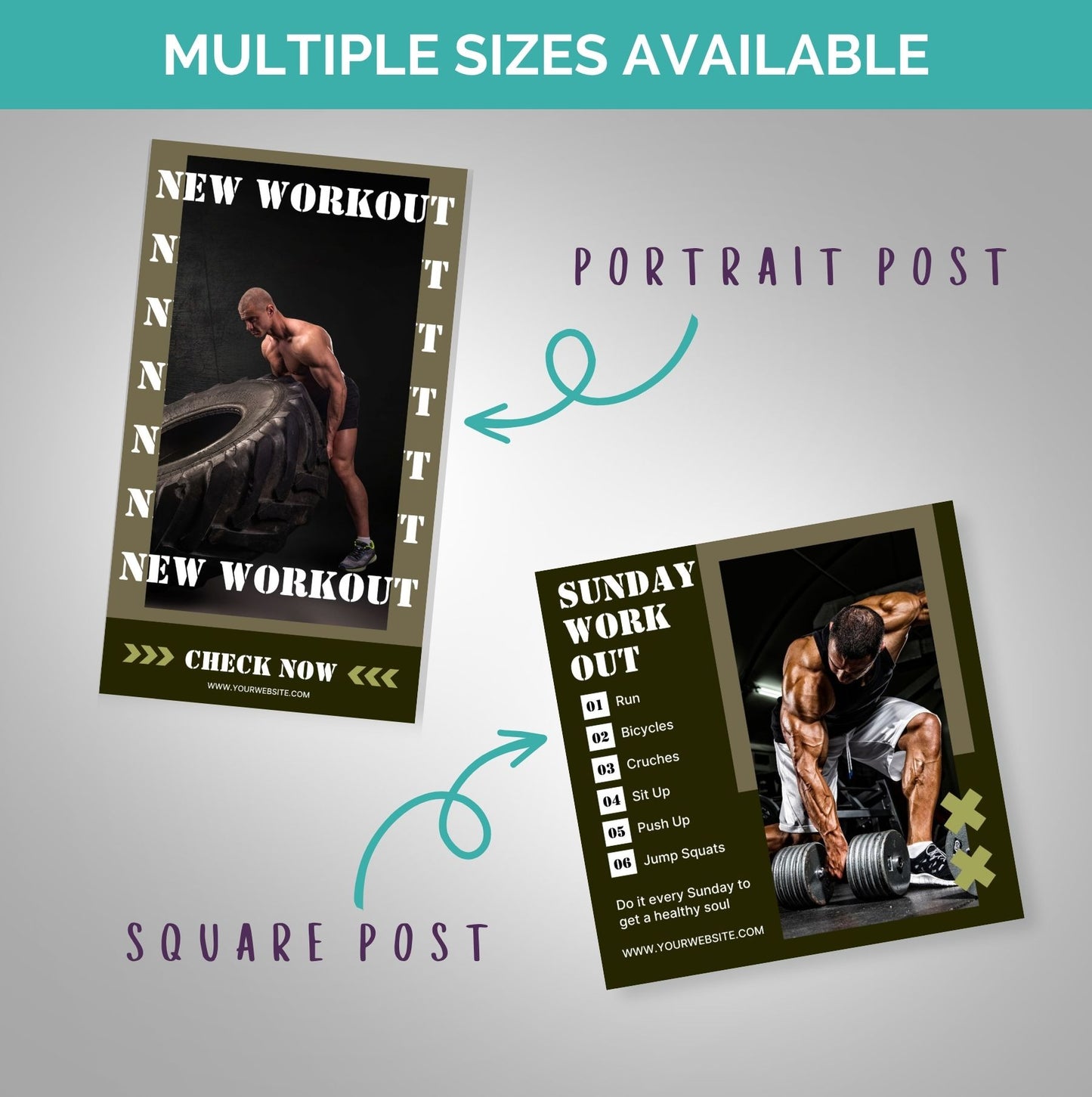 90+ Fitness Social Media Templates