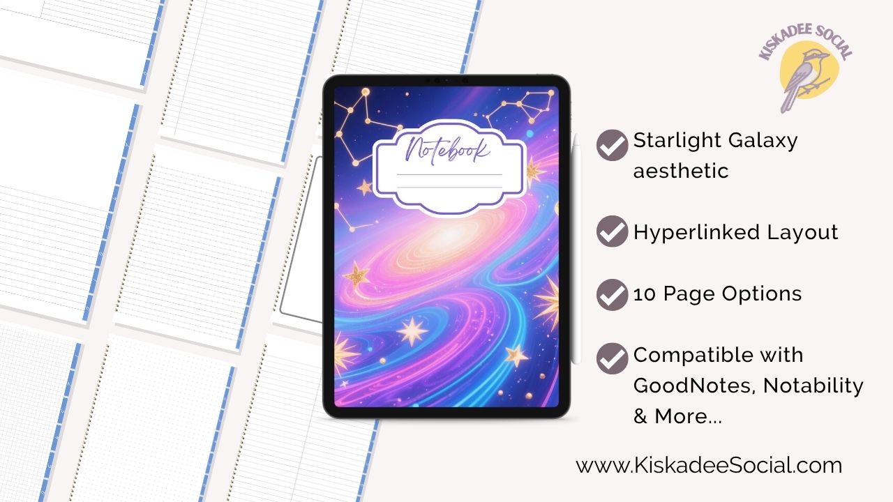 Starlight Galaxy Digital Notebook