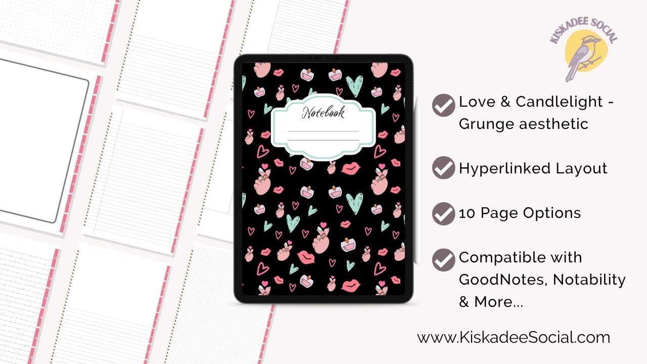 Love & Candlelight Digital Notebook