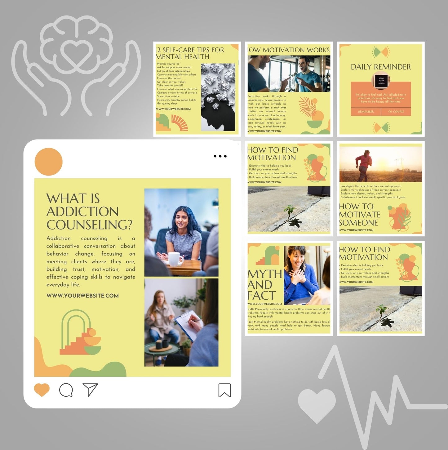 90+ Mental Health Social Media Templates