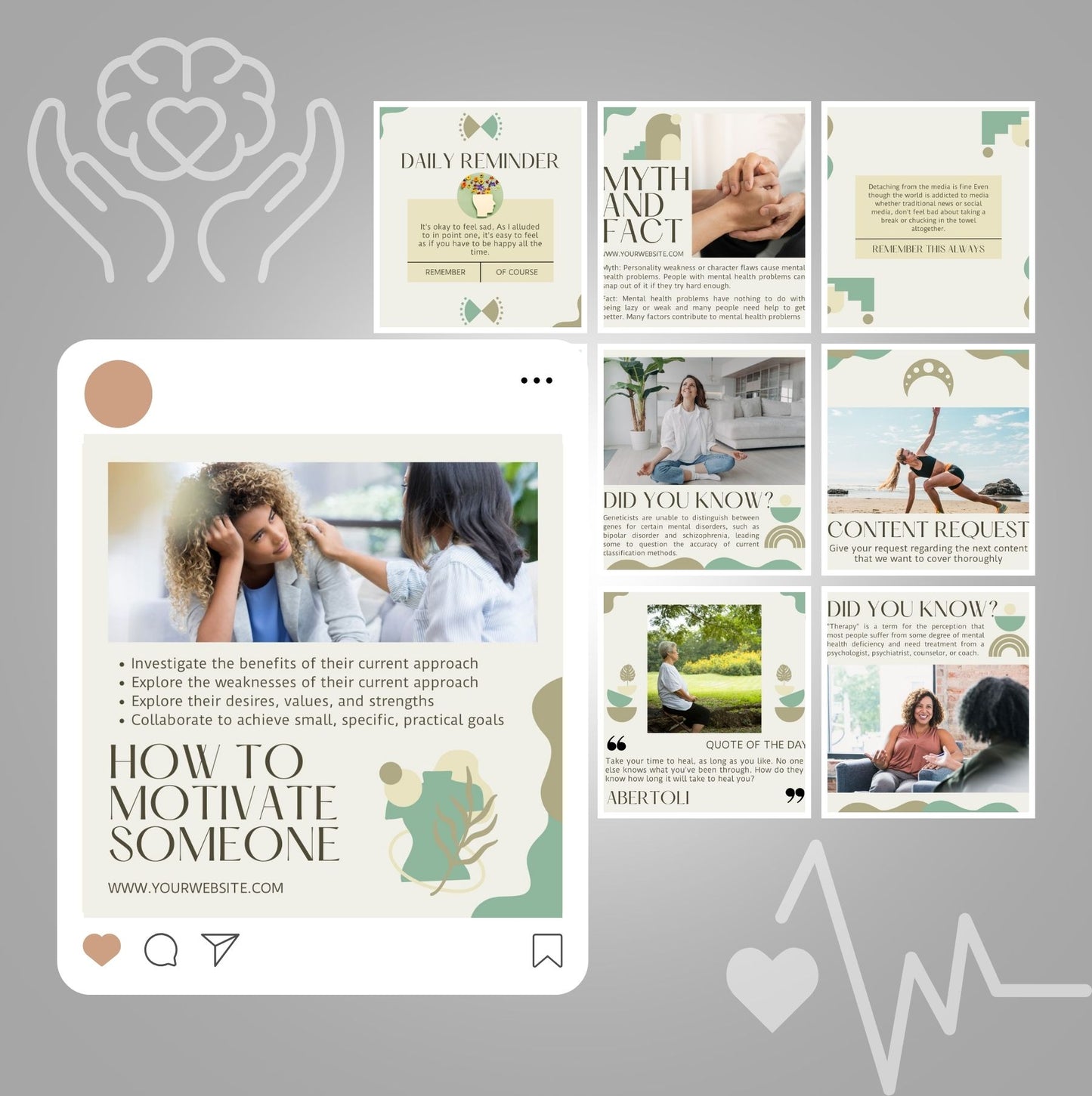 90+ Mental Health Social Media Templates
