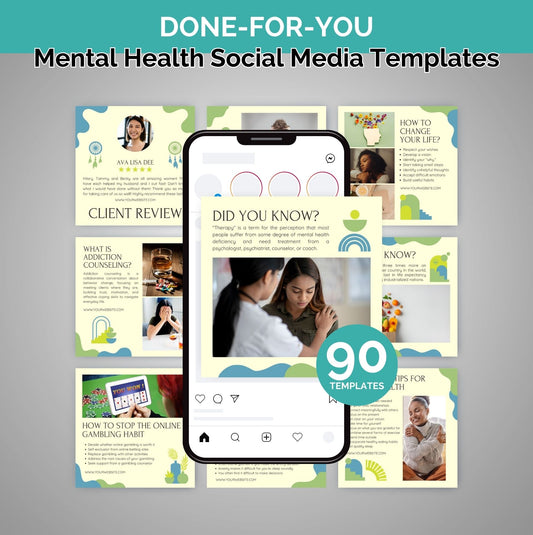 90+ Mental Health Social Media Templates