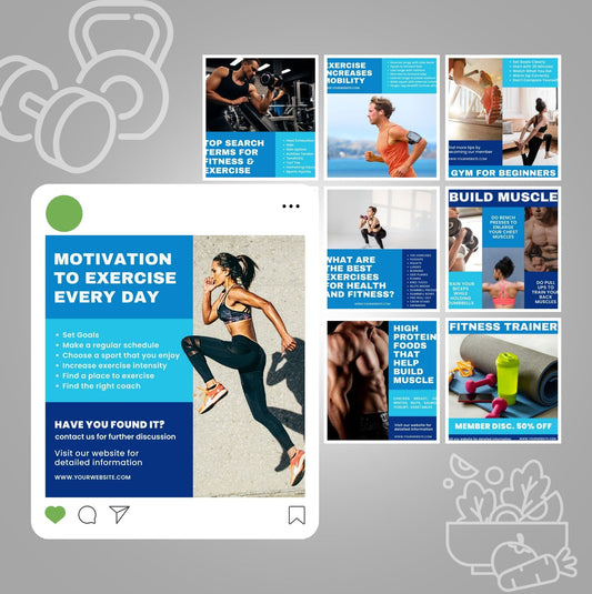 90+ Gym & Fitness Social Media Templates