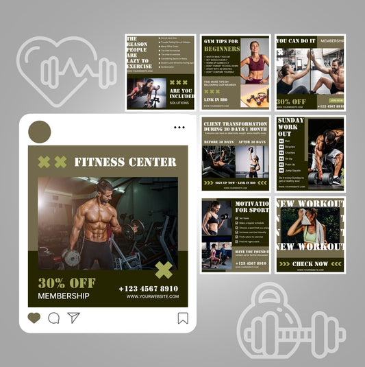 90+ Fitness Social Media Templates