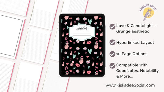 Love & Candlelight Digital Notebook